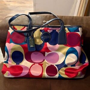 Coach Colorful Geometric Tote Bag